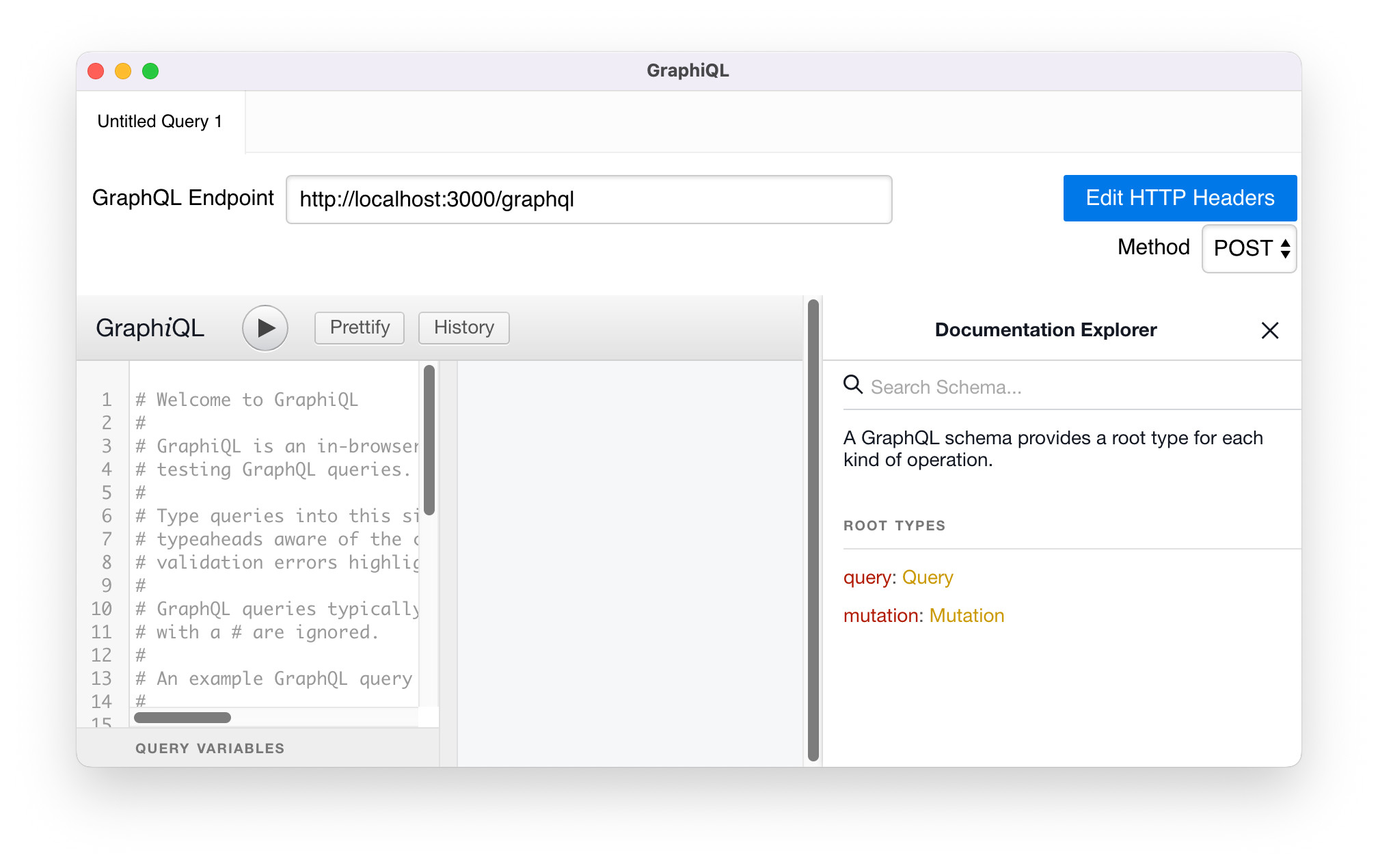 default graphiql window