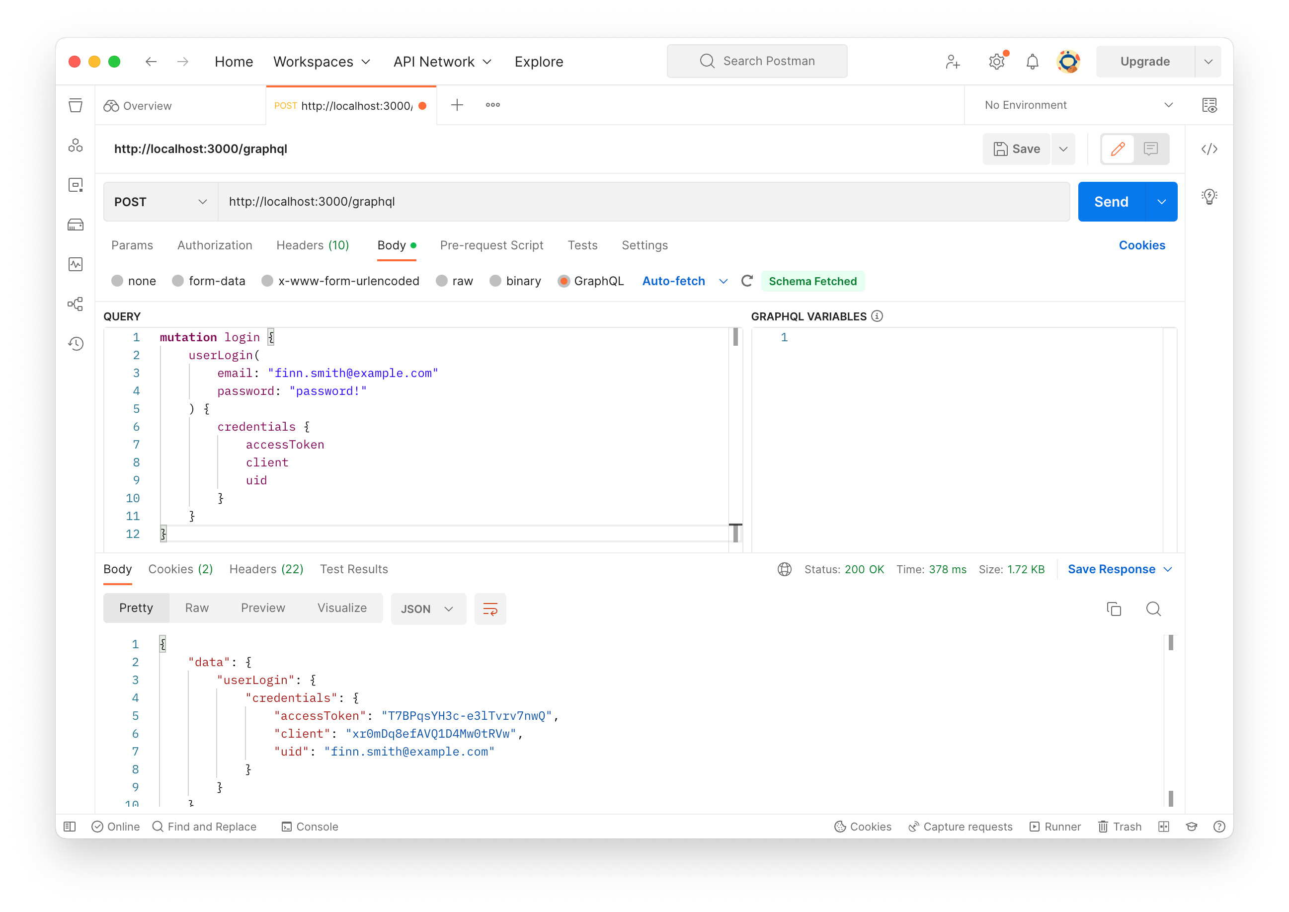 img: postman login query